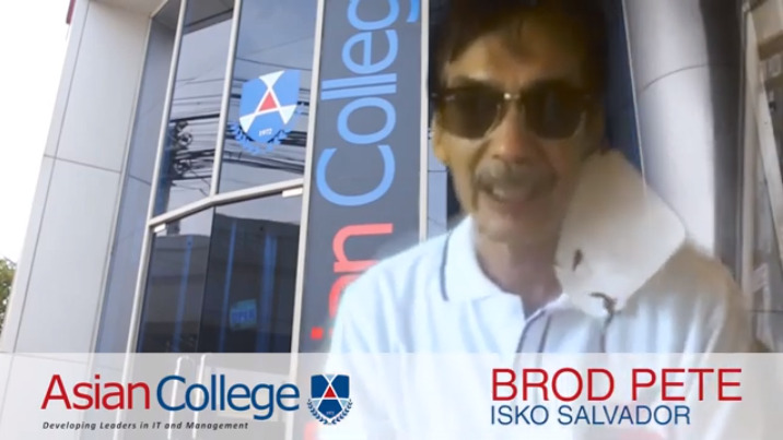 TV Icon/Writer Brod Pete Invites Students to Study at Asian College