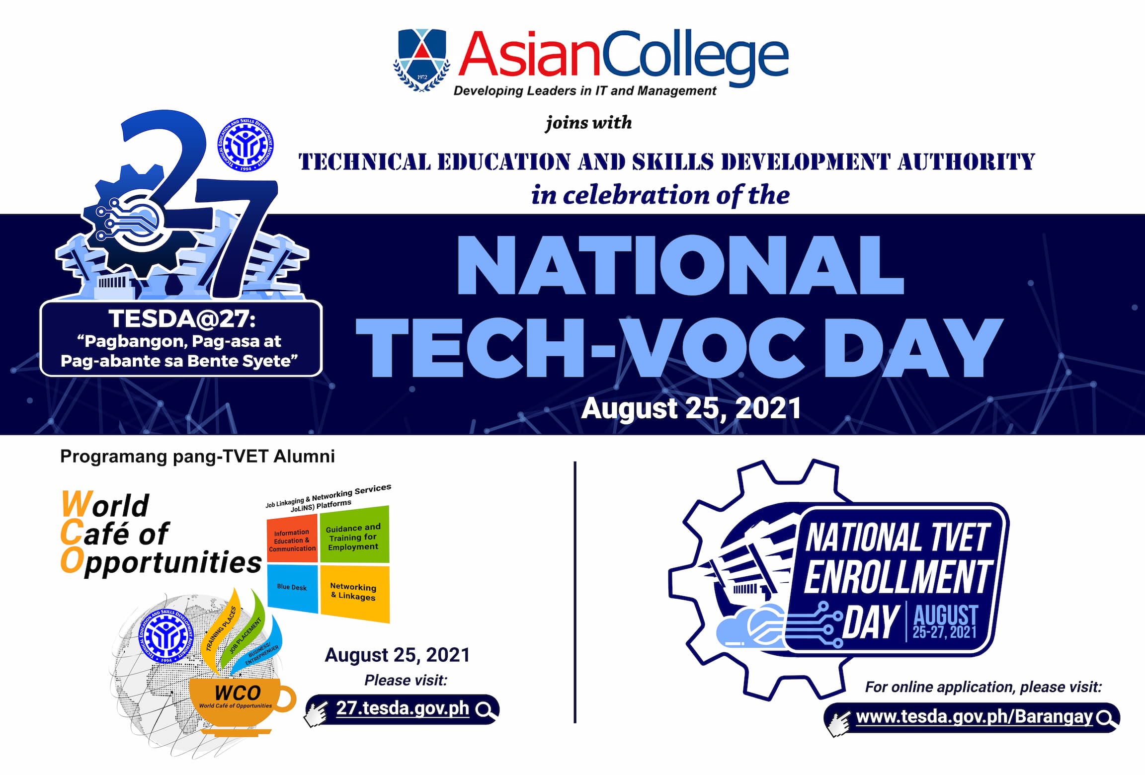 Asian College joins with TESDA in celebration of the National Tech-Voc Day